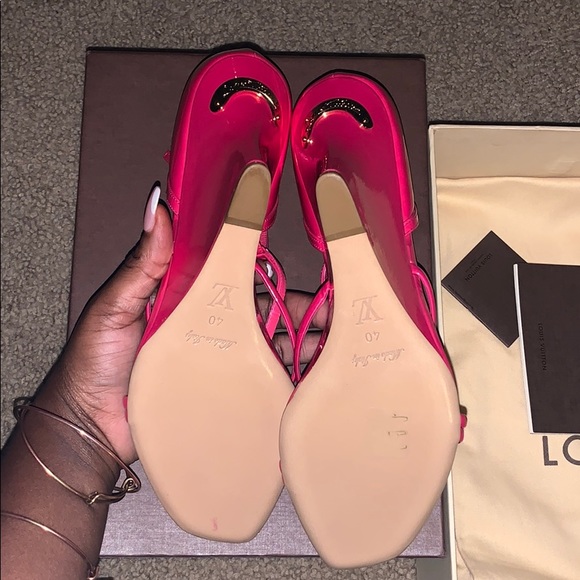 Louis Vuitton Cuire Metallise pink vintage wedge - Picture 3 of 5